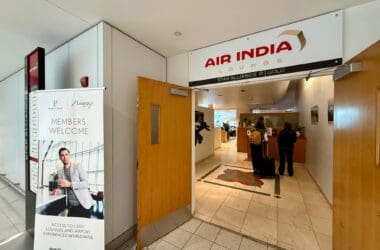 entrance to the Air India Maharaja Lounge New York (JFK)