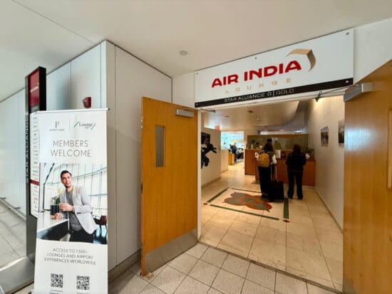 entrance to the Air India Maharaja Lounge New York (JFK)