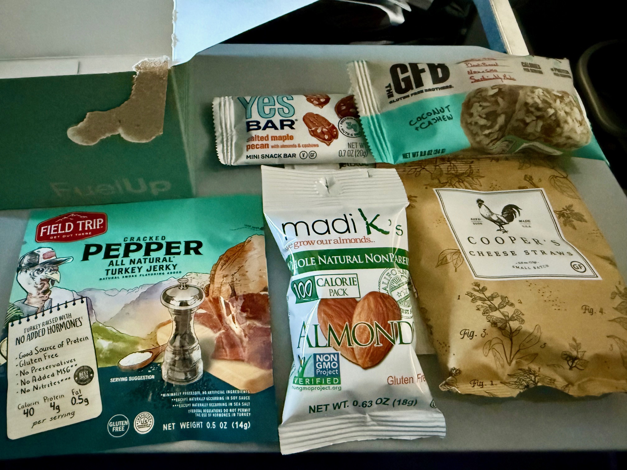 Snack Box on JetBlue A321 Classic