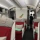 a group of people inside a plane