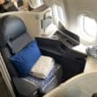 a seat in an airplane