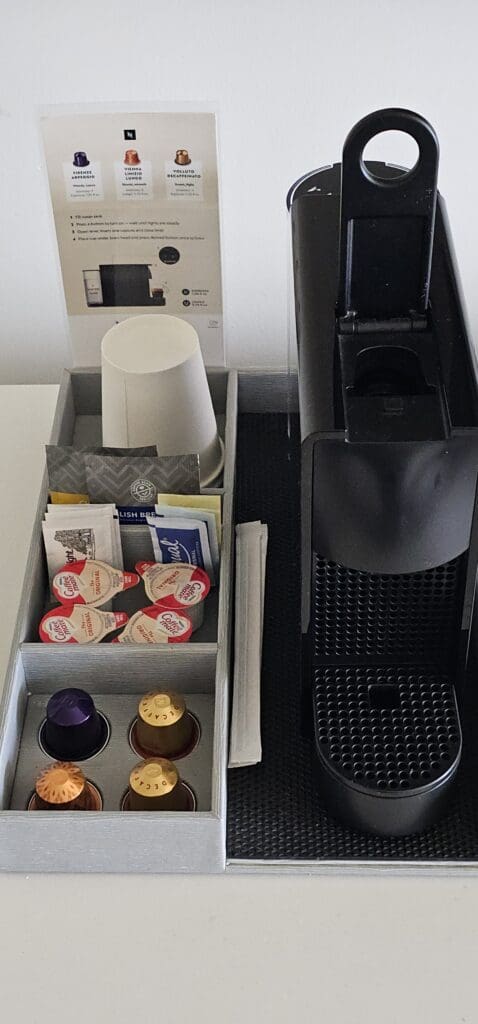 a coffee machine and coffee pods