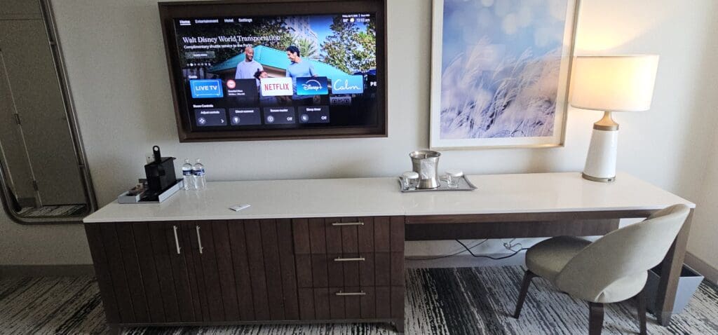 a tv on a wall