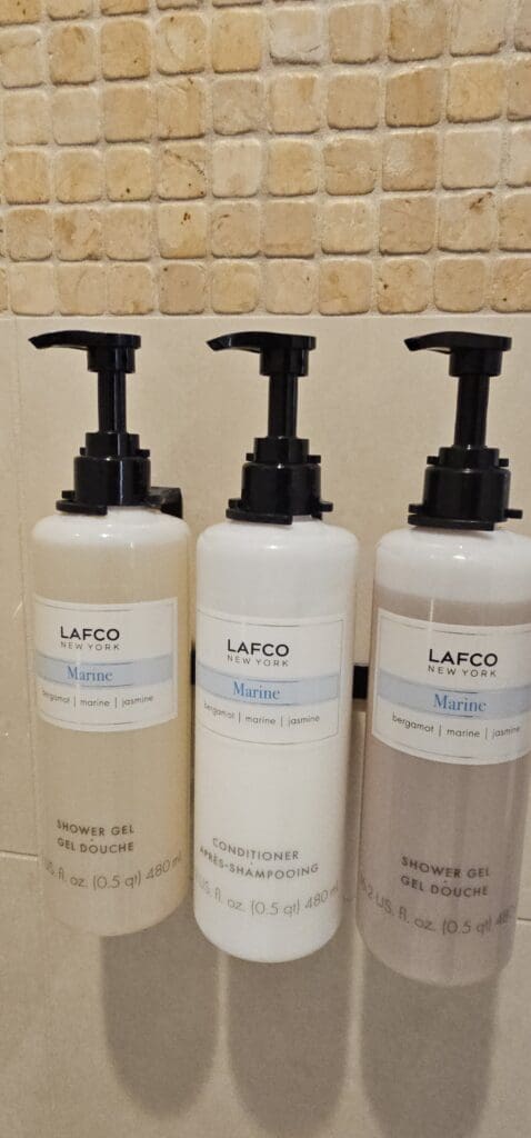 a group of bottles of liquid soap
