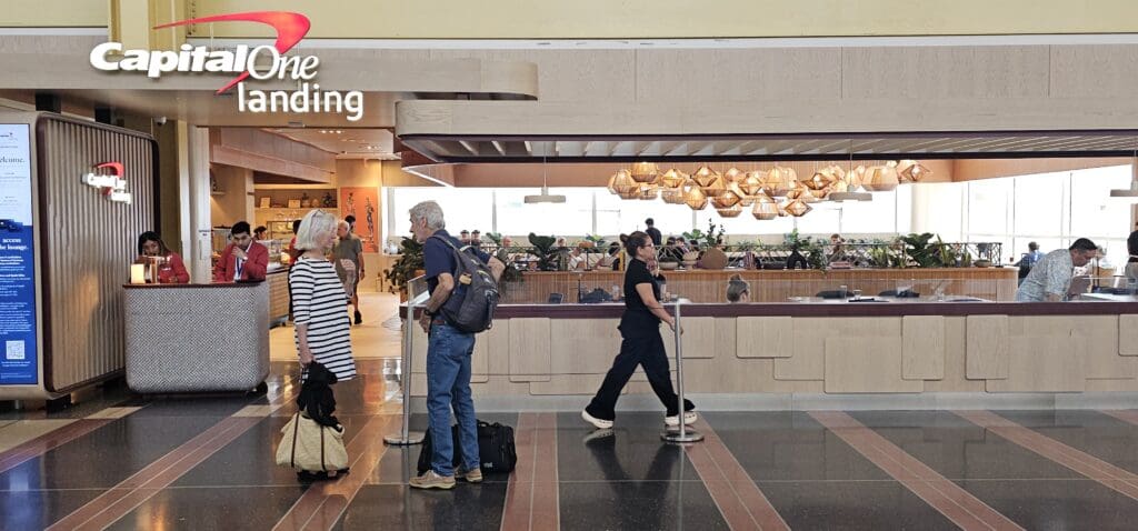 people standing in front of a counter