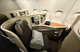 a seat in a plane