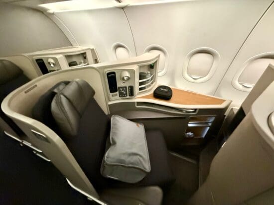 a seat in a plane