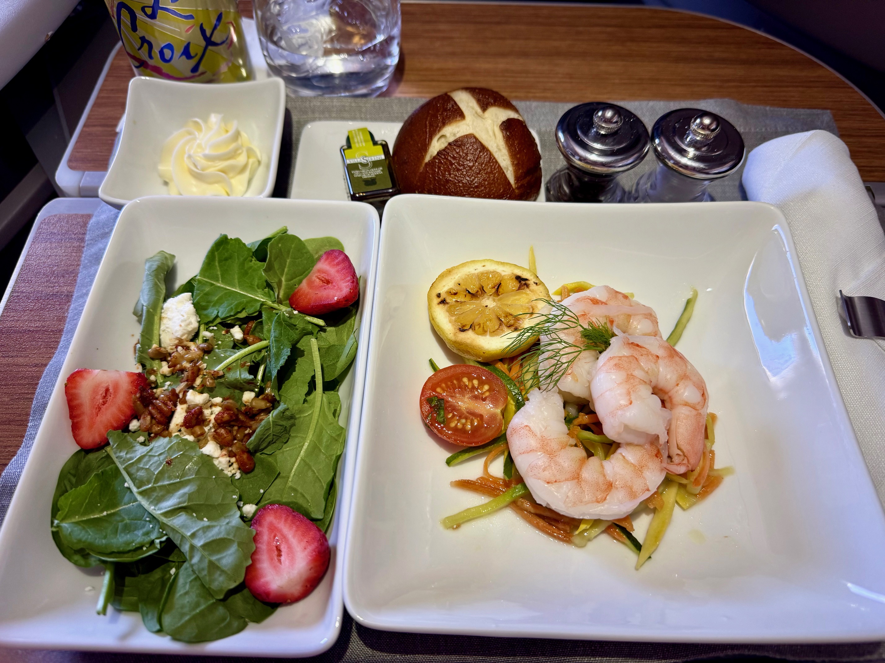 a plate of food on a table
