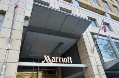 a building with a sign on the front