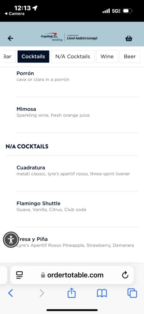 a screenshot of a menu