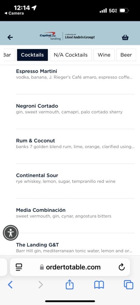 a screenshot of a menu