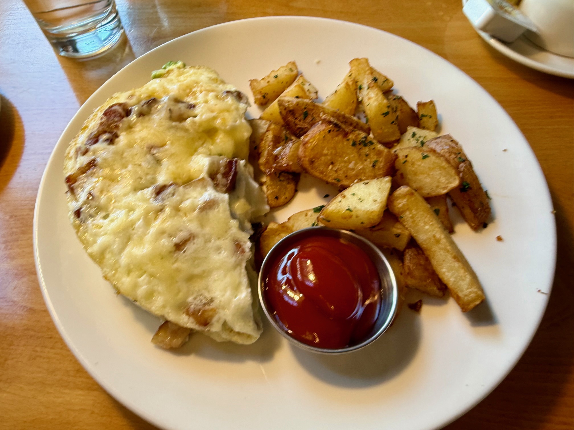 a plate of food with a sauce on it