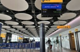 a man walking in an airport