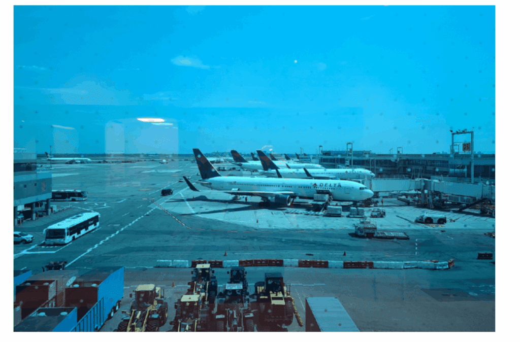 airplanes at an airport