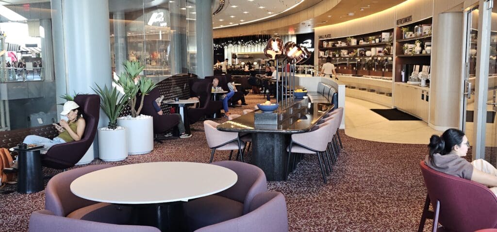 a restaurant with tables and chairs