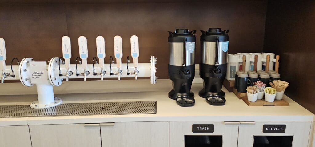 a group of coffee machines on a counter