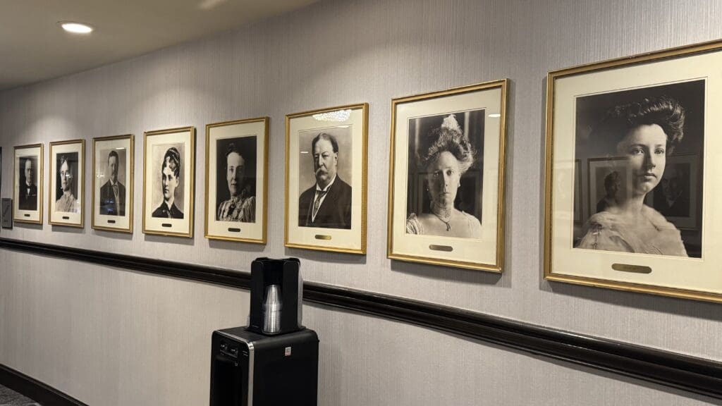 a group of pictures on a wall