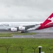 a large airplane taking off