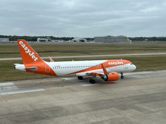 an airplane on a runway