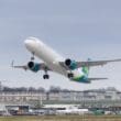 a plane taking off from a runway