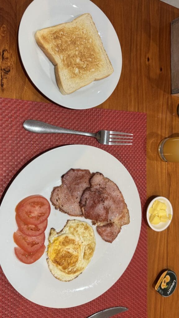 a plate of food on a table
