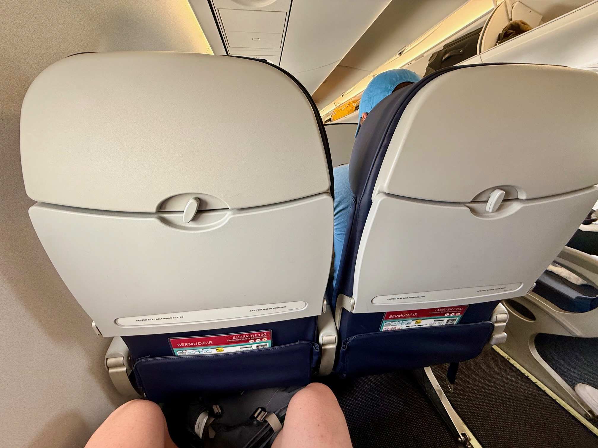 two seats on an airplane