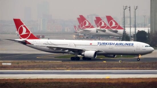 a large airplane on a runway