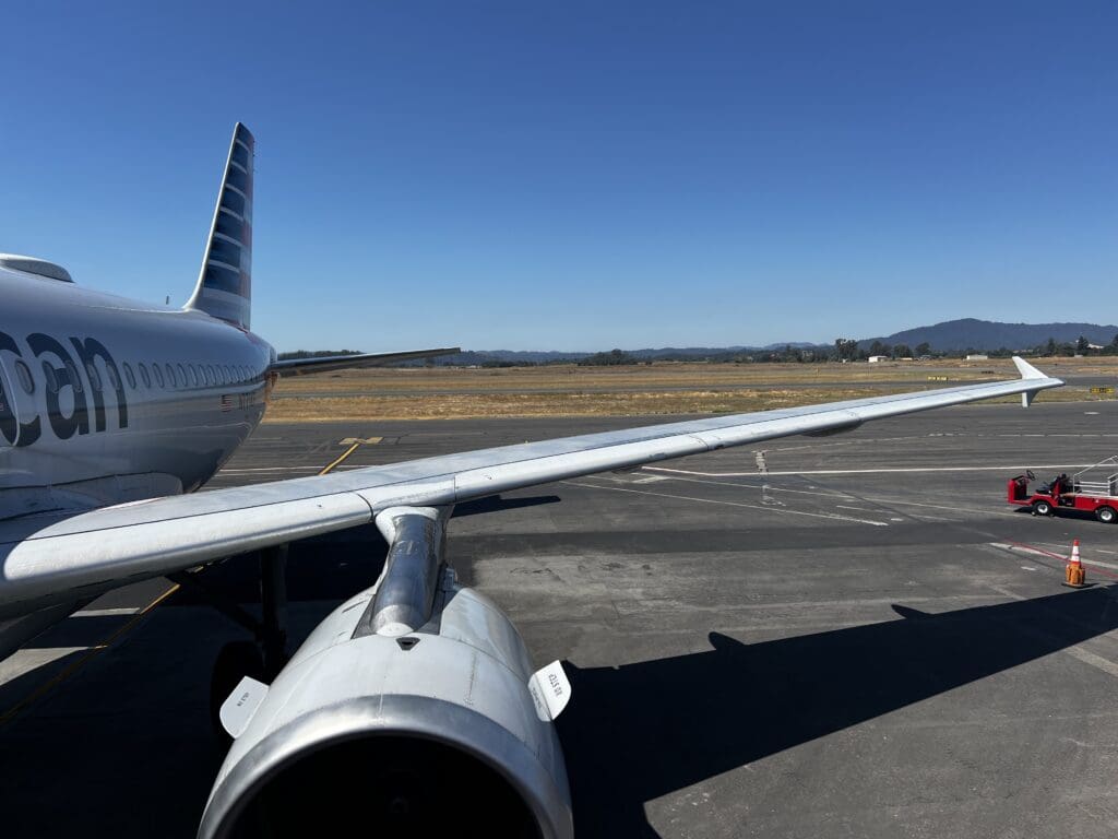 an airplane on the runway