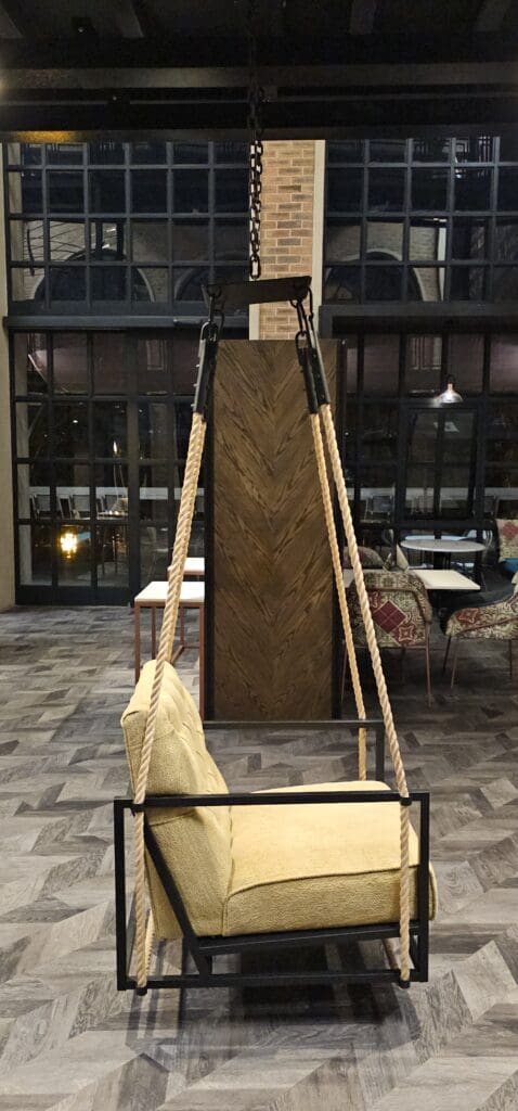 a swing in a room