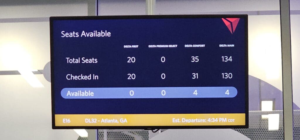 a screen with text and numbers on it