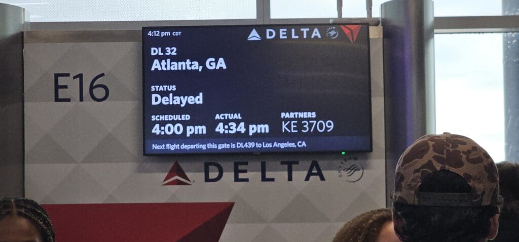 a screen with a time and date on it