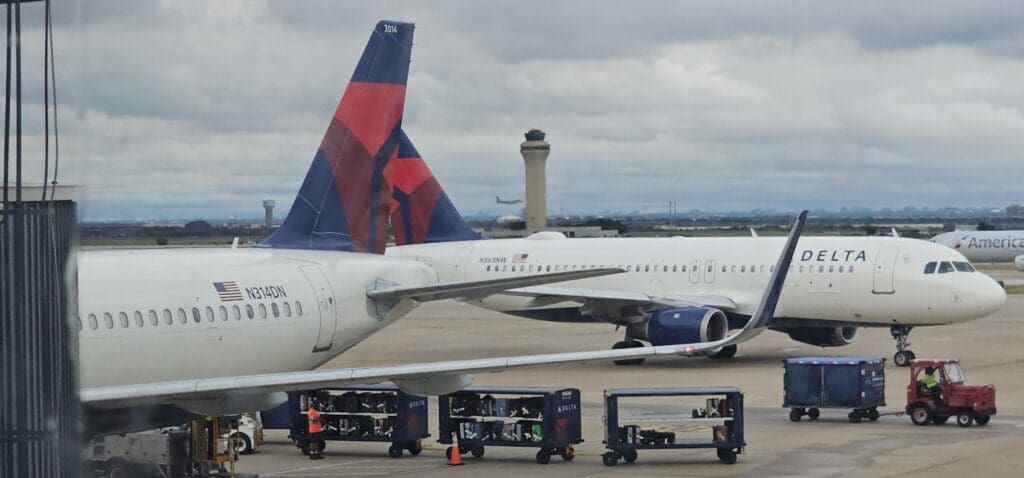 a large airplane parked on a runway