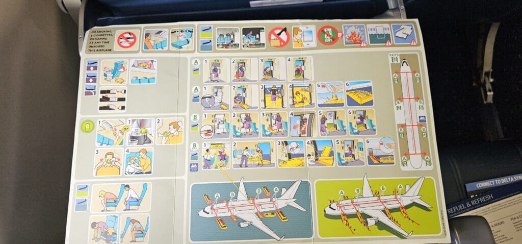 a poster with pictures of airplanes and passengers