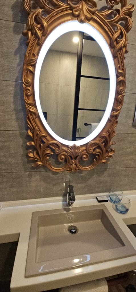 a mirror on a wall