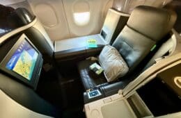 a seat in an airplane on JetBlue Mint to Puerto Rico