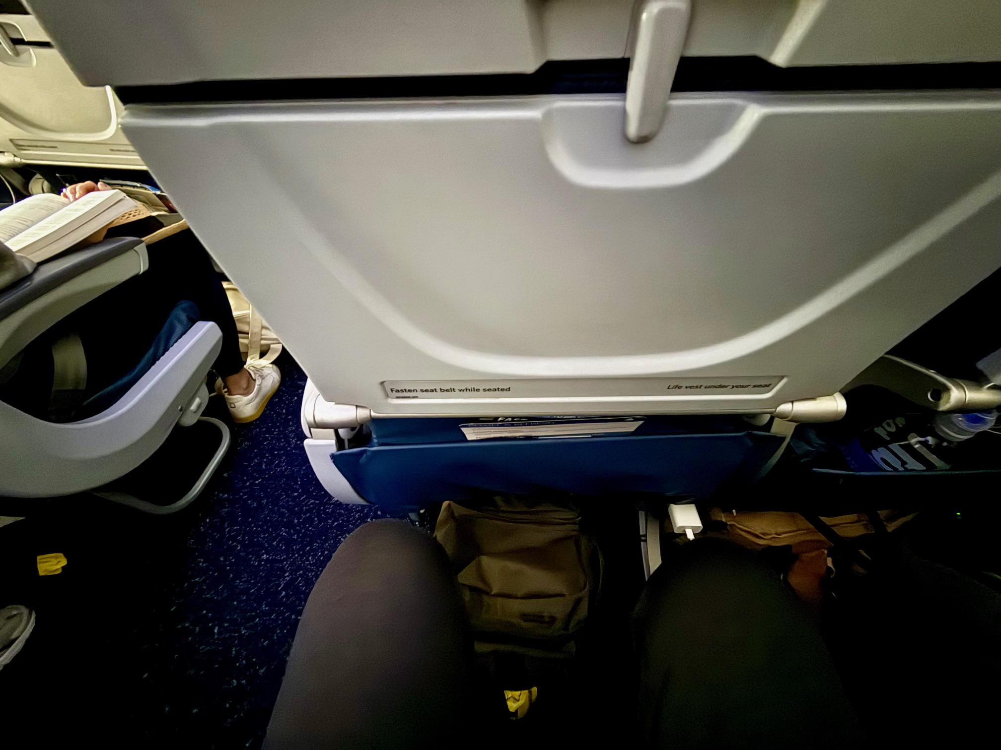 a person's leg in a chair