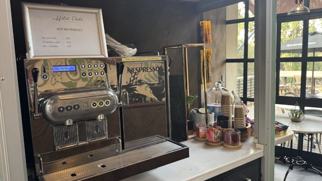 a coffee machine on a counter