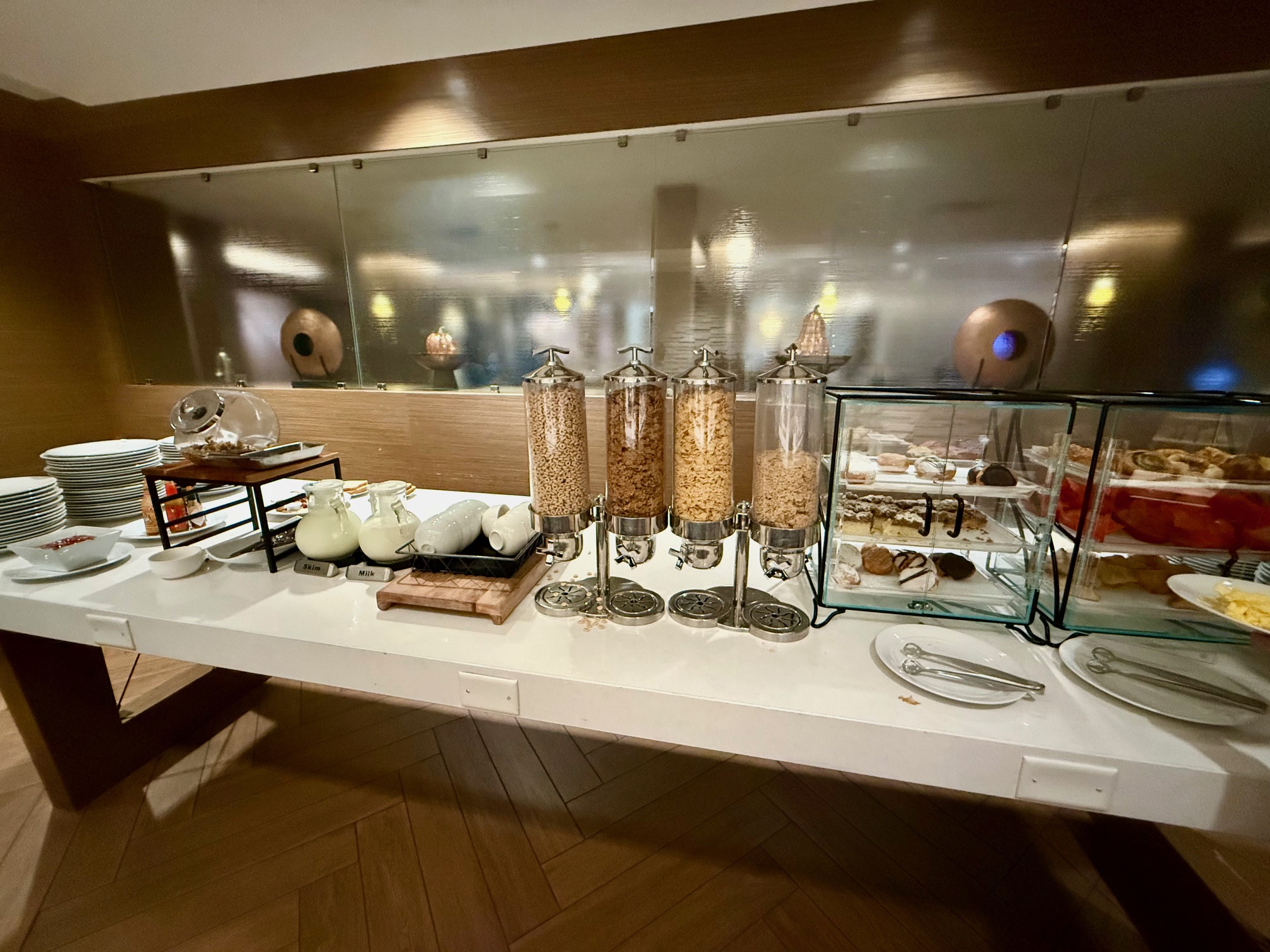 a table with food on it