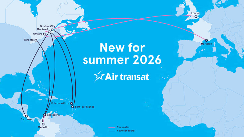 New Air Transat Routes