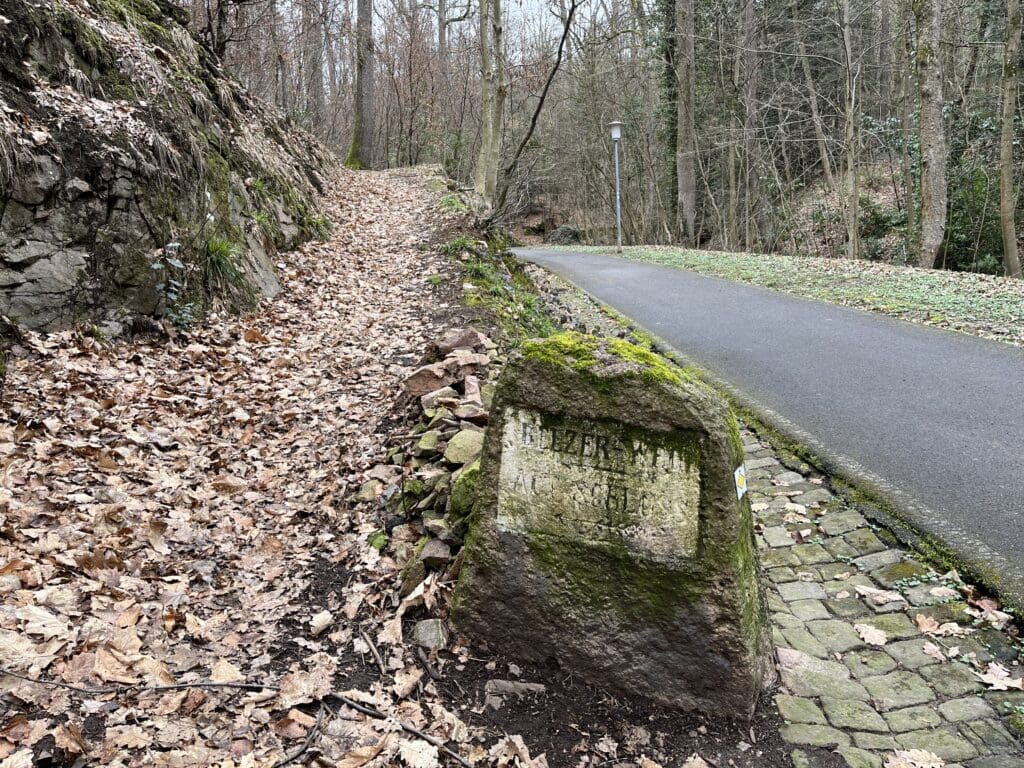 a stone block on a road