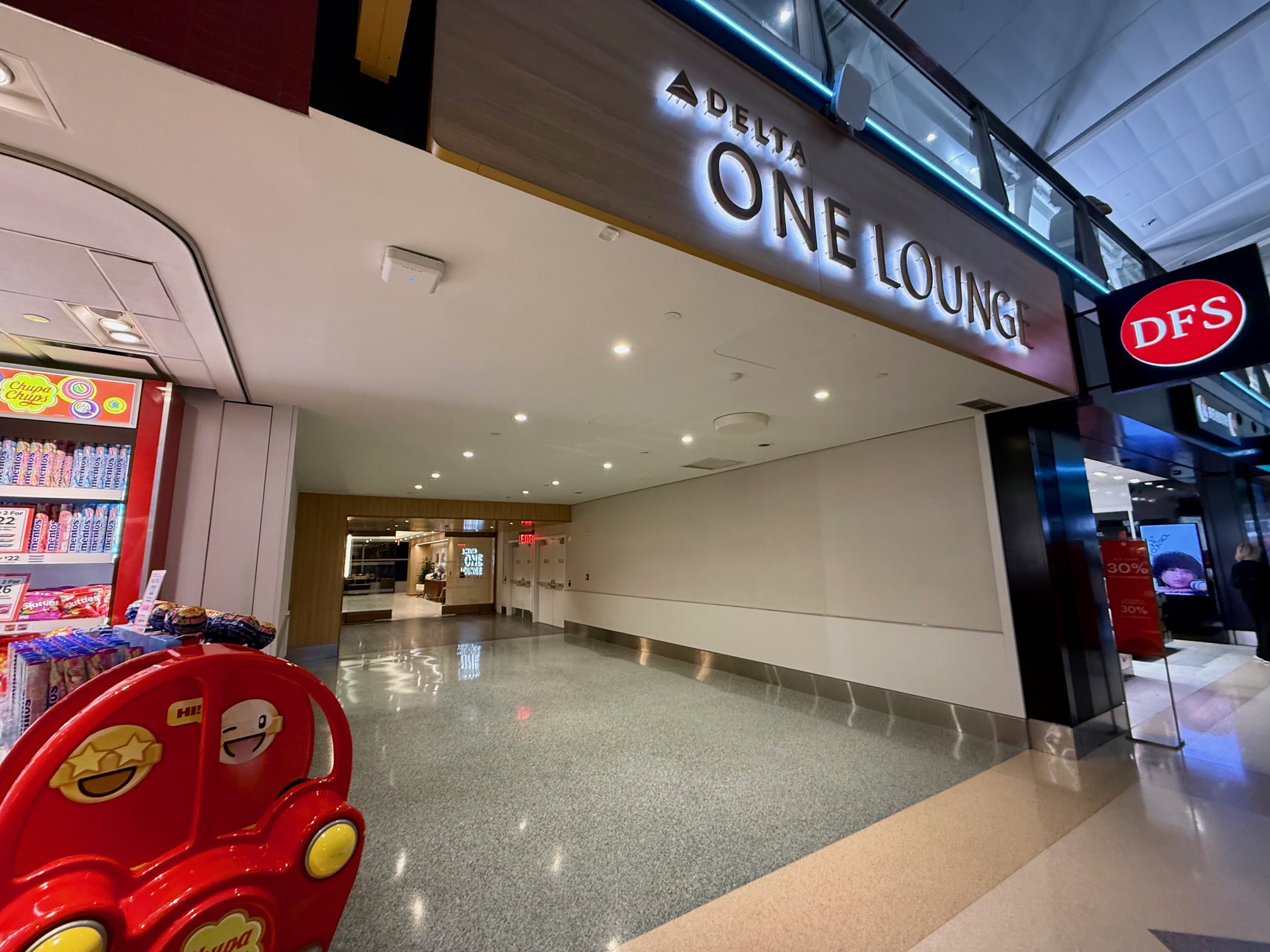 a sign in a building