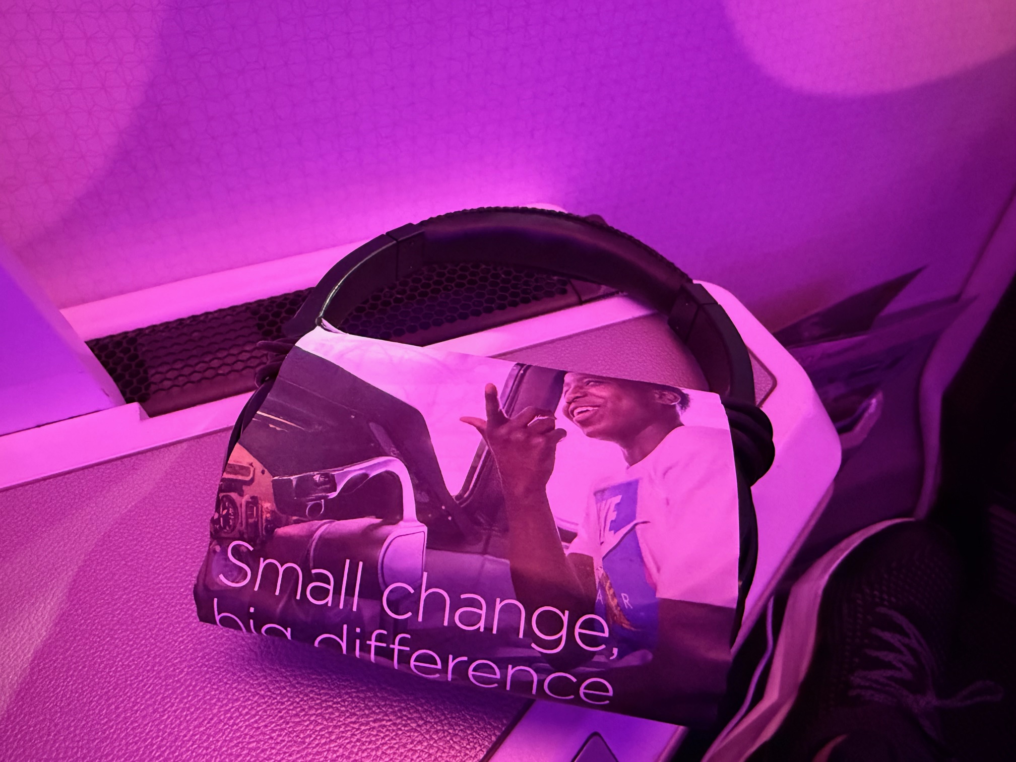 a headphones on a table