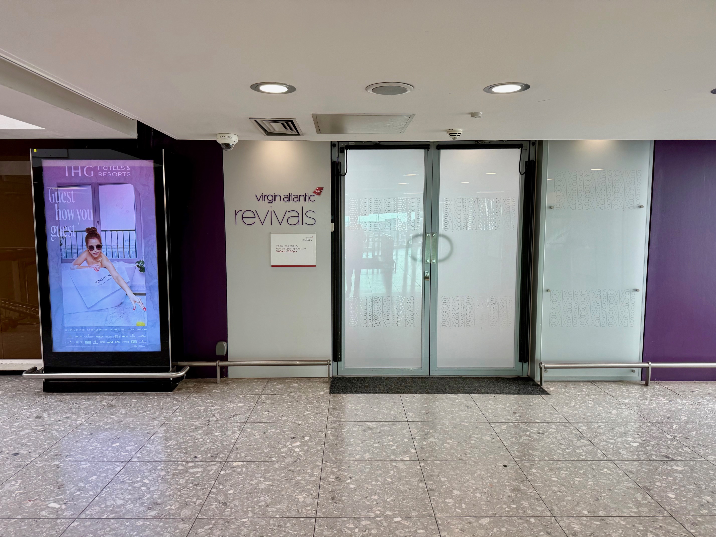 Virgin Atlantic Revivals Lounge London Heathrow Entrance