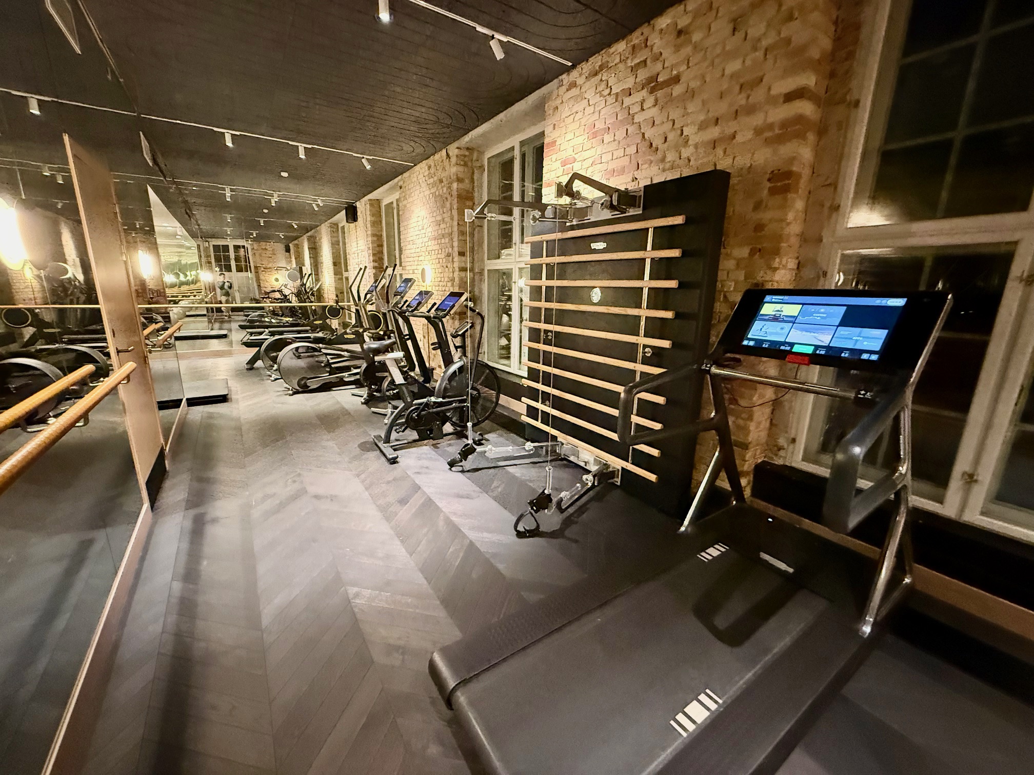 a room with exercise equipment
