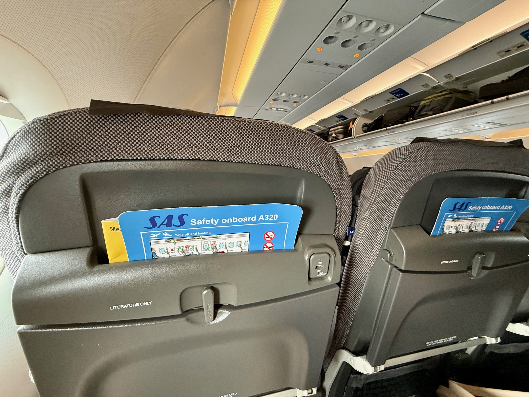 SAS Economy product on the Airbus A320neo