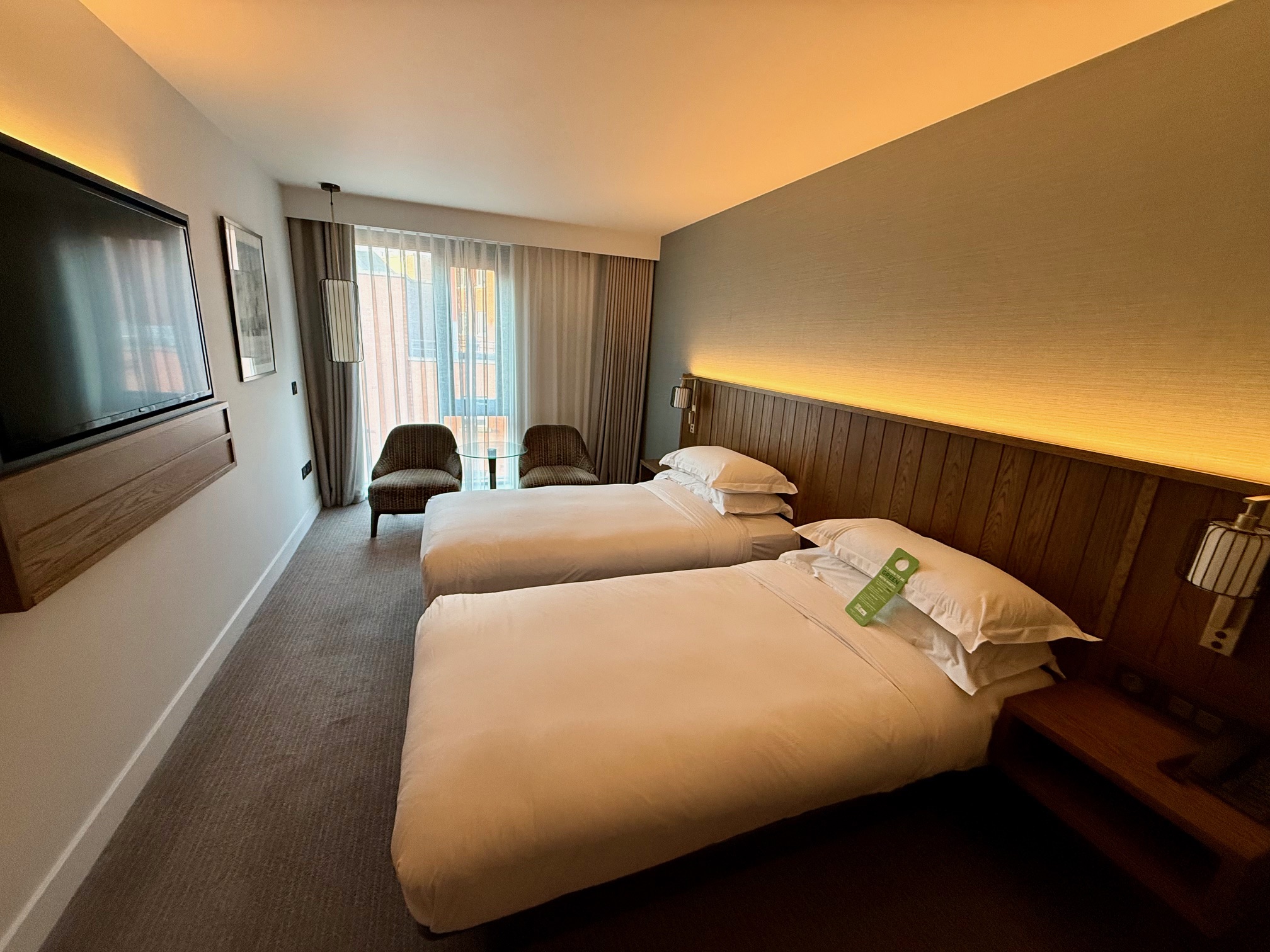 two beds in a room at the Hyatt Centric The Liberties Dublin