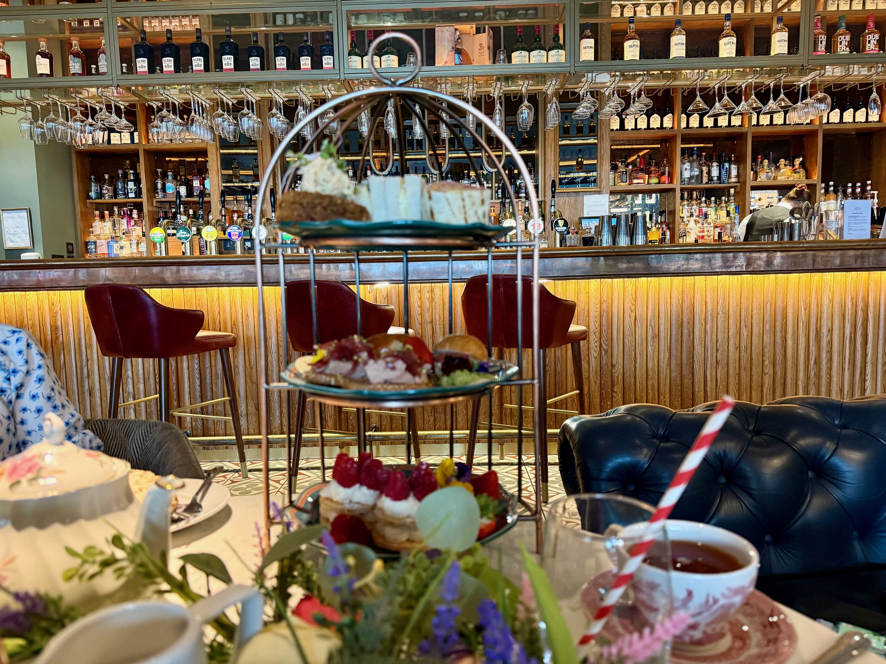 a table with food on it