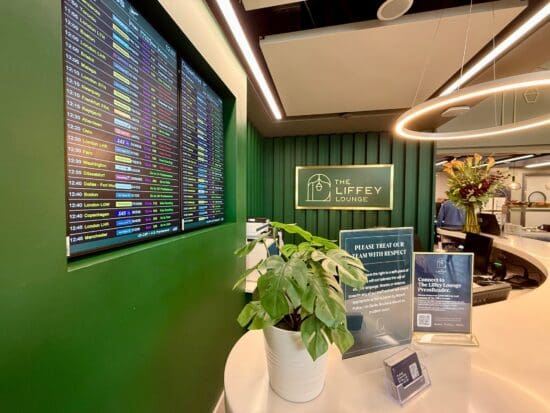 entrance to the Liffey Lounge Dublin Airport