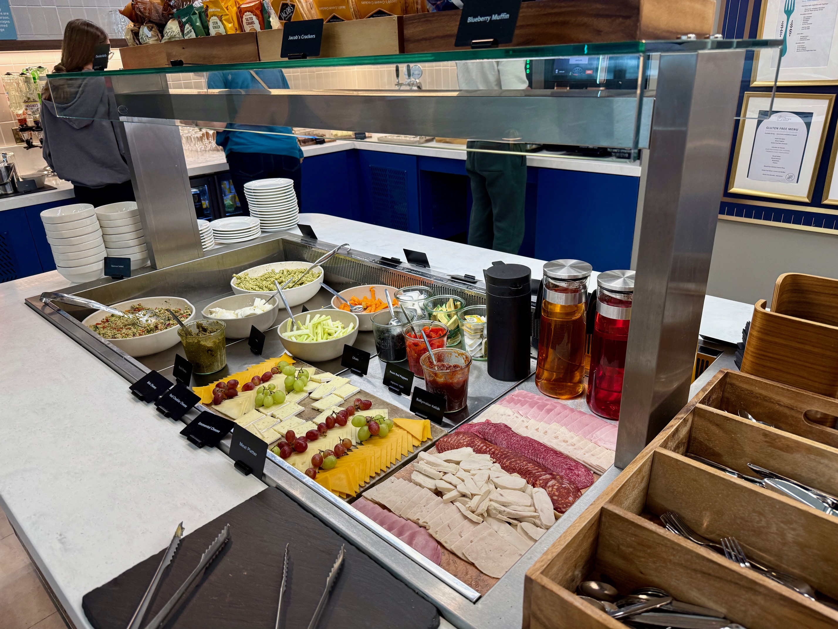 a buffet with food on it at the Liffey Lounge Dublin