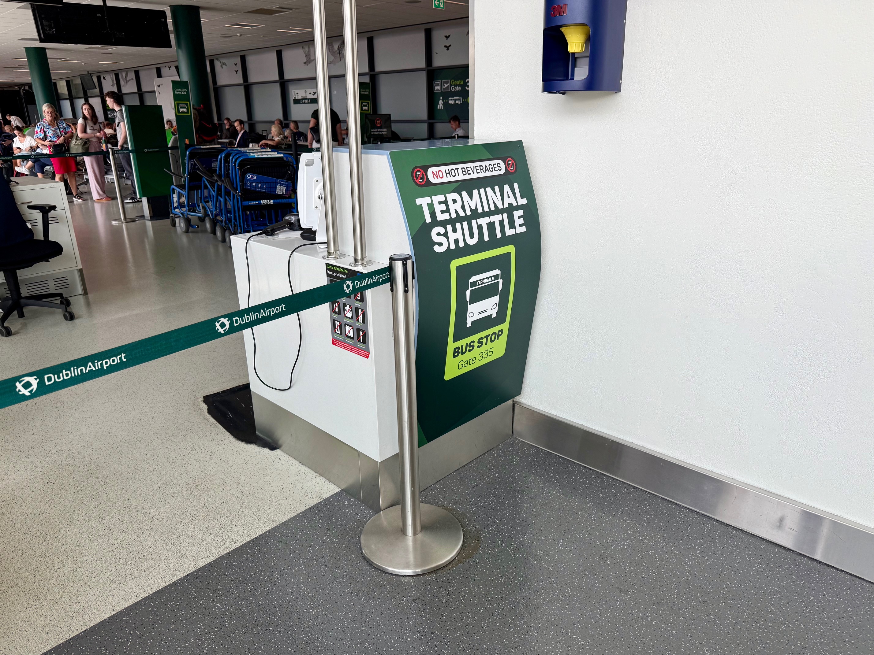 a sign in a terminal
